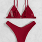 SHEIN Shein Womens Swimwear SHEIN - Beach Solid Color Swimwear Set