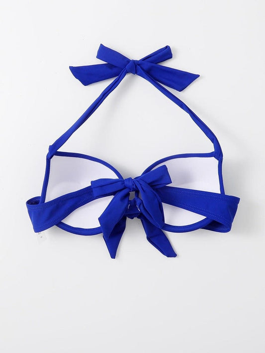 SHEIN Shein Womens Swimwear M / Dark Blue SHEIN - Classic Sold Color Swimwear Bra
