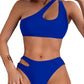 SHEIN Shein Womens Swimwear M / Blue SHEIN - Cut out design plain bikini