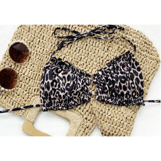 SHEIN Shein Womens Swimwear S / Multi-Color SHEIN -  Decorated with Wave Design Bra
