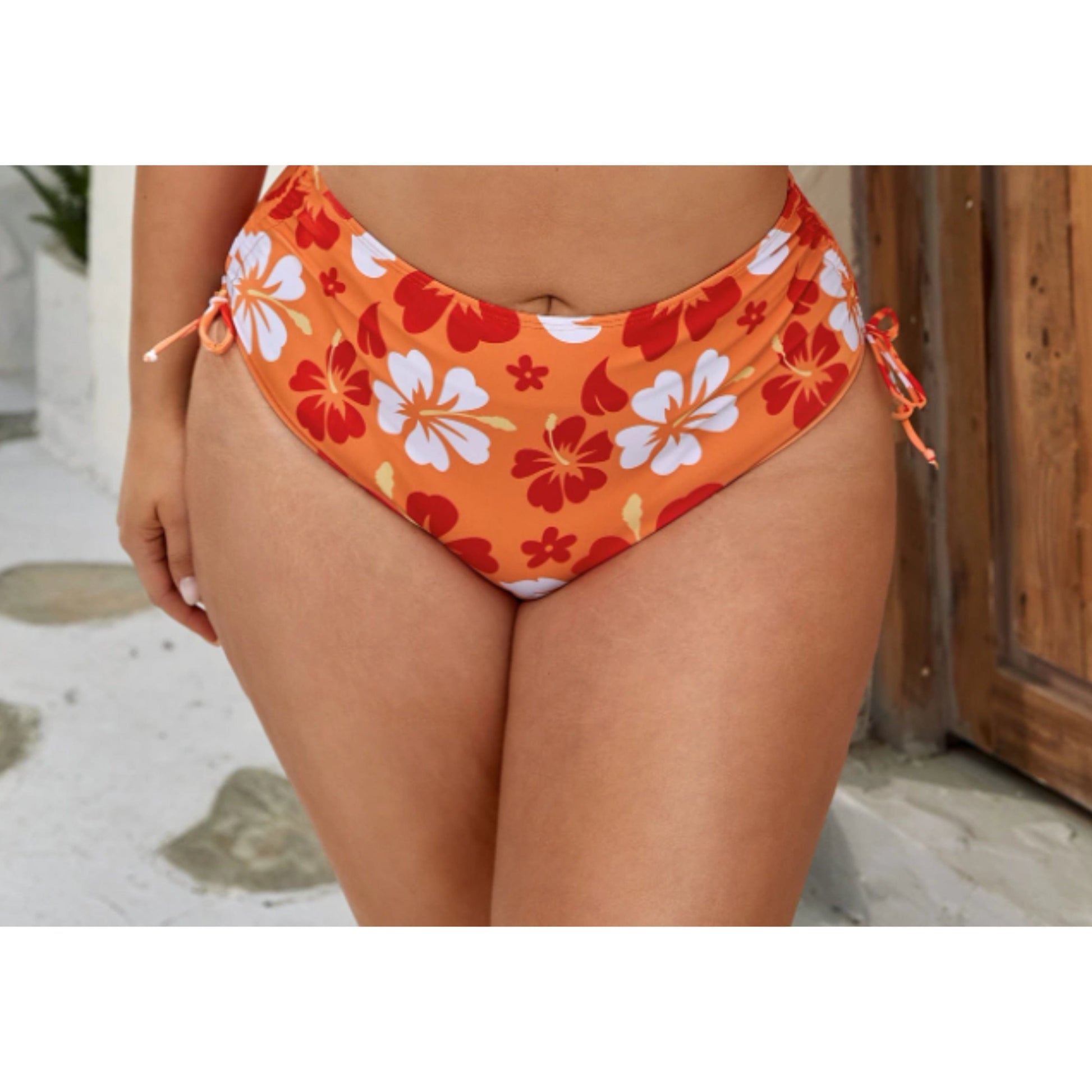 SHEIN Shein Womens Swimwear XL / Multi-Color SHEIN - Floral pattern bikini bottoms