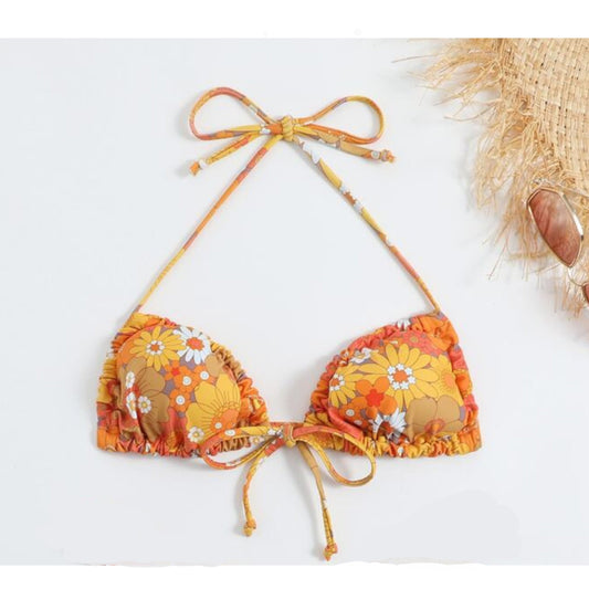SHEIN Shein Womens Swimwear L / Multi-Color SHEIN - Floral pattern bikini top