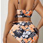 SHEIN Shein Womens Swimwear XXXL / Multi-Color SHEIN - Floral Print High Waisted Two Pieces Swimwear