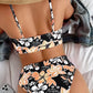 SHEIN Shein Womens Swimwear XL / Multi-Color SHEIN - Flower Print Swimsuit 2Pcs