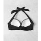 SHEIN Shein Womens Swimwear M / Black SHEIN - Front cross wired solid bikini top