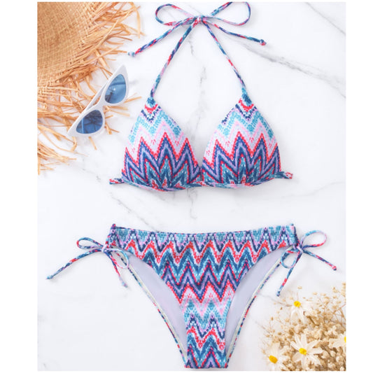 SHEIN Shein Womens Swimwear L / Multi-Color SHEIN - Graphic Printed Two Pieces