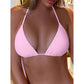 SHEIN Shein Womens Swimwear L / Pink SHEIN - Halter Triangle Bikini Top