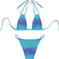 SHEIN Shein Womens Swimwear XS / Multi-Color SHEIN -  Halter Triangle Bikini Two Pieces