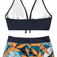 SHEIN Shein Womens Swimwear L / Multi-Color SHEIN -  High Waisted Tropical Print