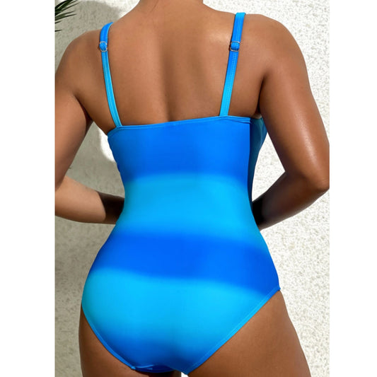 SHEIN Shein Womens Swimwear S / Blue SHEIN - Multi Color Push Up One Piece Swimsuit