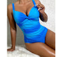 SHEIN Shein Womens Swimwear S / Blue SHEIN - Multi Color Push Up One Piece Swimsuit