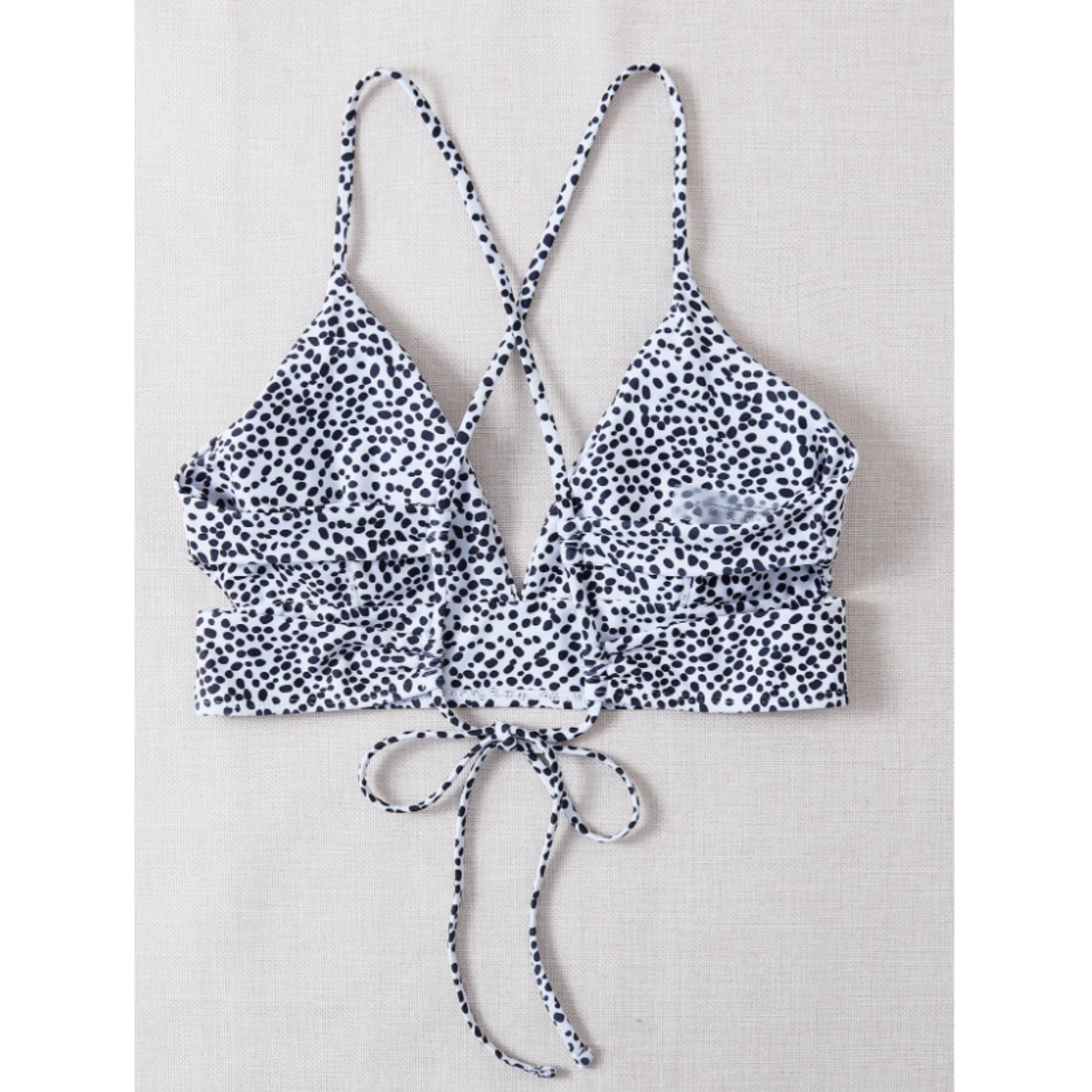 SHEIN Shein Womens Swimwear L / Multi-Color SHEIN - Polka dotted design bikini top