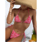 SHEIN Shein Womens Swimwear S / Multi-Color SHEIN -  Print Drawstring Triangle Bikini