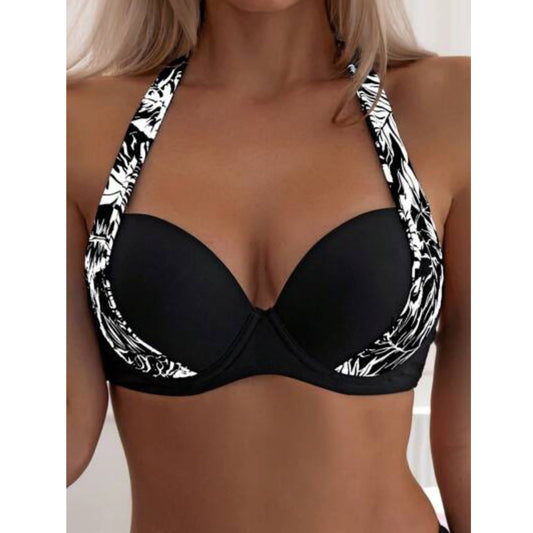 SHEIN Shein Womens Swimwear L / Multi-Color SHEIN - Printed wired bikini top