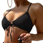 SHEIN Shein Womens Swimwear SHEIN - Ribbed peek aboo bikini top