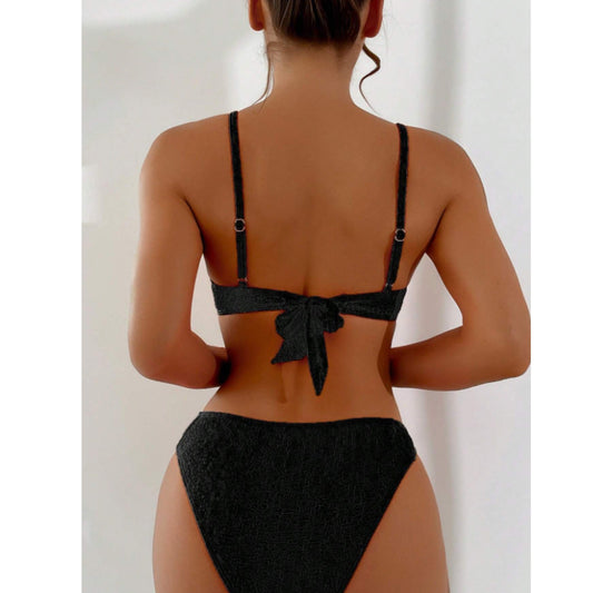 SHEIN Shein Womens Swimwear L / Black SHEIN - Ring Linked Underwire