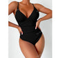 SHEIN Shein Womens Swimwear S / Black SHEIN - Rushed One Piece Swimsuit