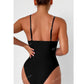 SHEIN Shein Womens Swimwear S / Black SHEIN - Rushed One Piece Swimsuit