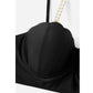 SHEIN Shein Womens Swimwear XXXXXL / Black SHEIN - Scalloped faux pearl bikini top