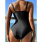 SHEIN Shein Womens Swimwear XXXL / Black SHEIN - Shiny Gold Metal Strap Swimsuit