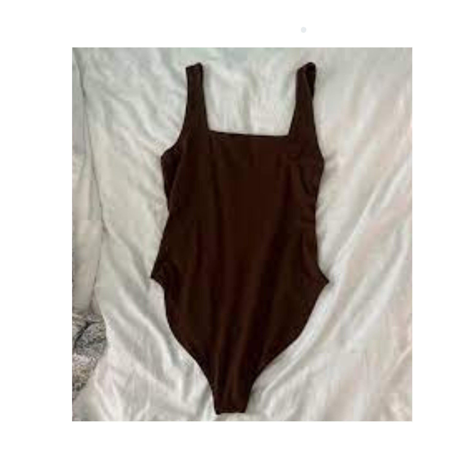 SHEIN Shein Womens Swimwear XXL / Black SHEIN -  Sleeveless Sold Color One Piece Swimwear