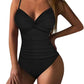 SHEIN Shein Womens Swimwear S / Black SHEIN - Slight sparkle one piece swimsuit