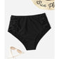 SHEIN Shein Womens Swimwear XL / Black SHEIN - Solid Crinkle Bikini Bottom