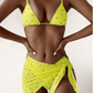 SHEIN Shein Womens Swimwear M / Yellow SHEIN - Swim Mod Summer Beach Ditsy Floral Bikini Set