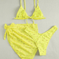 SHEIN Shein Womens Swimwear M / Yellow SHEIN - Swim Mod Summer Beach Ditsy Floral Bikini Set