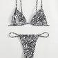 SHEIN Shein Womens Swimwear S / Multi-Color SHEIN -  Swim Summer Beach Zebra Striped