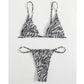 SHEIN Shein Womens Swimwear S / Multi-Color SHEIN -  Swim Summer Beach Zebra Striped