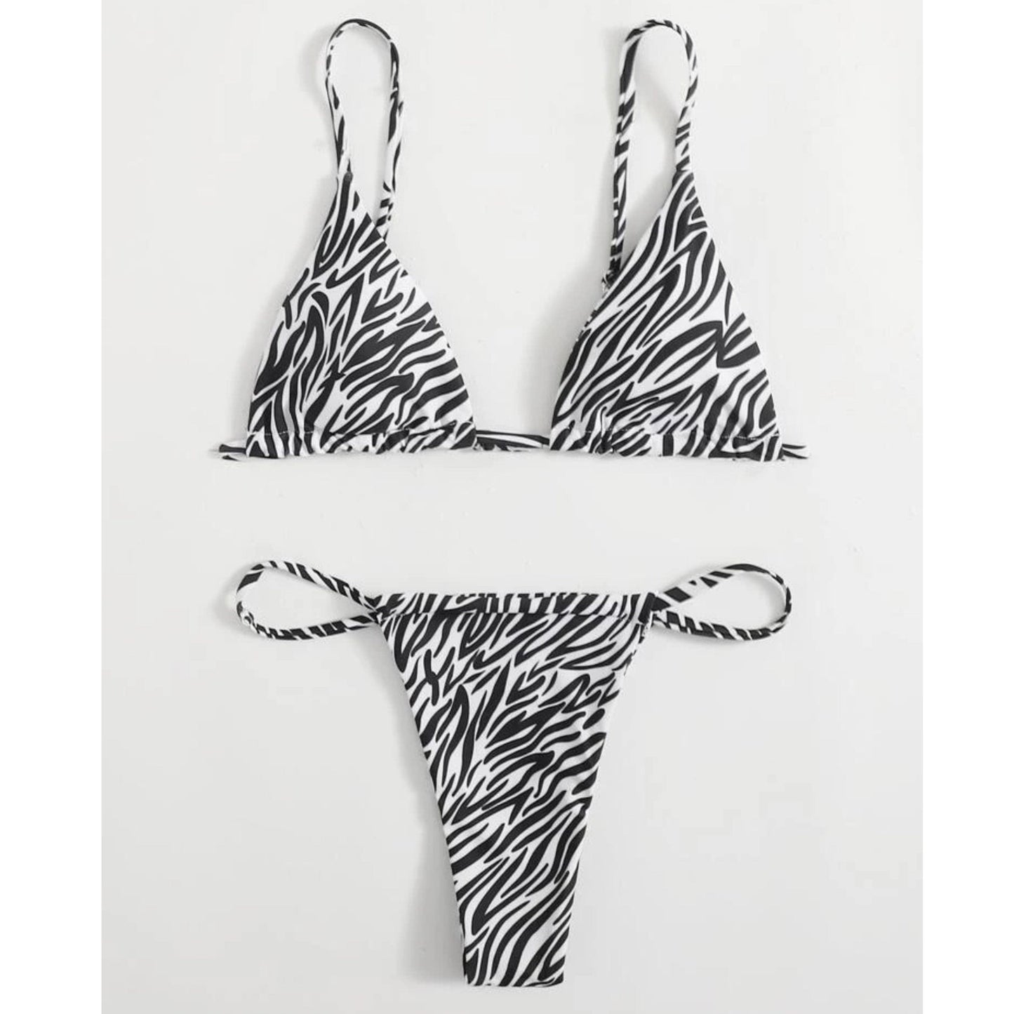 SHEIN Shein Womens Swimwear S / Multi-Color SHEIN -  Swim Summer Beach Zebra Striped