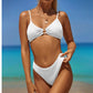 SHEIN Shein Womens Swimwear SHEIN -  Swim Tight O-Ring Detail Cami Bra & Bikini Bottoms 2 Piece Swimsuit