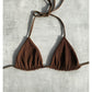 SHEIN Shein Womens Swimwear L / Brown SHEIN - Texture Design Swimwear Bra