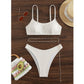 SHEIN Shein Womens Swimwear S / White SHEIN - Textured chain design bikini