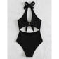 SHEIN Shein Womens Swimwear SHEIN - Textured Knot Front One-Piece Swimsuit