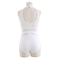 SHEIN Shein Womens Swimwear M / White SHEIN - Textured mesh one piece swimsuit