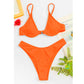 SHEIN Shein Womens Swimwear M / Orange SHEIN - Textured snake skin design bikini