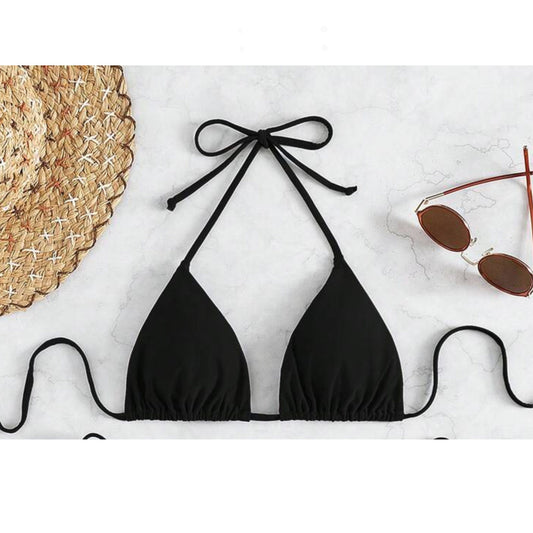 SHEIN Shein Womens Swimwear L / Black SHEIN - Thin Strip Sold Color Swimwear Bra