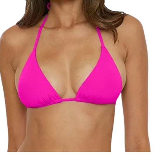 SHEIN Shein Womens Swimwear S / Fuchsia SHEIN - Thin Strip Sold Color Swimwear Bra