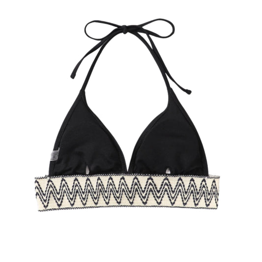SHEIN Shein Womens Swimwear S / Black SHEIN - Top with Rank Badge Print Swimwear