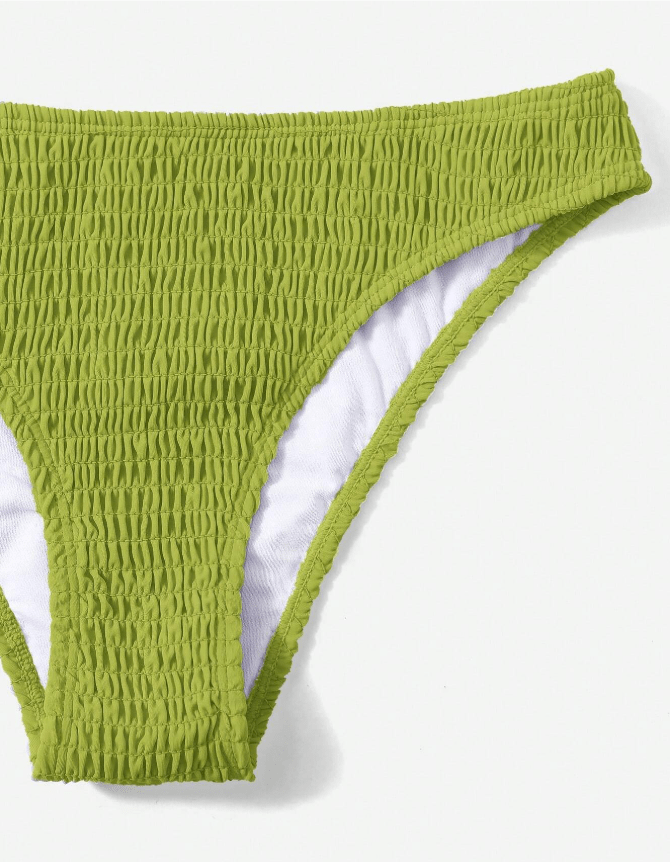 SHEIN Shein Womens Swimwear L / Green SHEIN - Two-Piece Bikini Set With Steel Support
