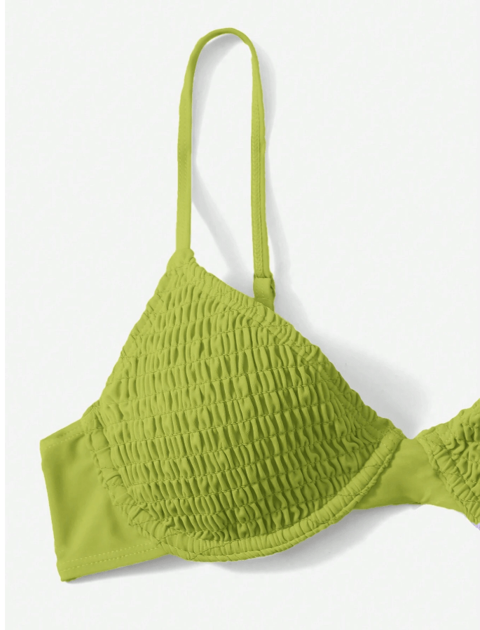 SHEIN Shein Womens Swimwear L / Green SHEIN - Two-Piece Bikini Set With Steel Support