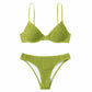 SHEIN Shein Womens Swimwear L / Green SHEIN - Two-Piece Bikini Set With Steel Support