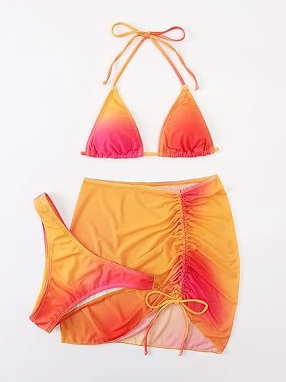SHEIN Shein Womens Swimwear L / Multi-Color SHEIN - Tye Dye Three Pieces Swimwear