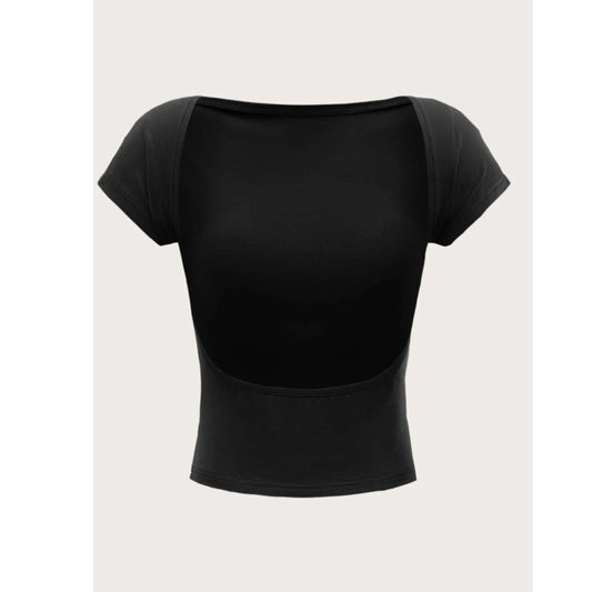 SHEIN Shein Womens Tops XS / Black SHEIN - Backless Solid t-shirt