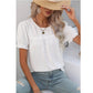 SHEIN Shein Womens Tops L / White SHEIN - Embroidery Puff Sleeve Blouse