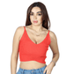 SHEIN Shein Womens Tops S / Coral SHEIN - Fashion Solid Color Knitted Camisole Top