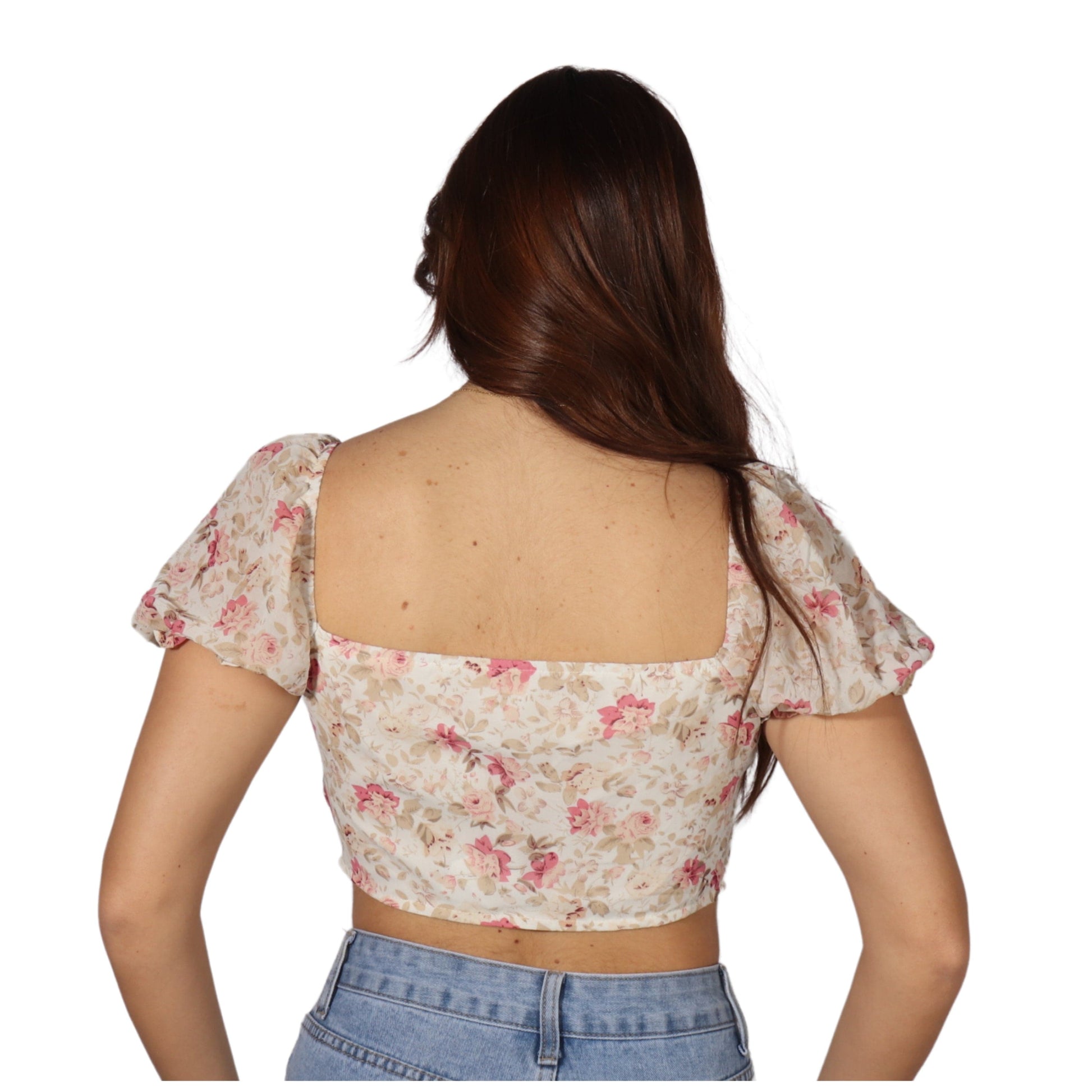 SHEIN Shein Womens Tops M / Multi-Color SHEIN - Floral Printed Crop Top