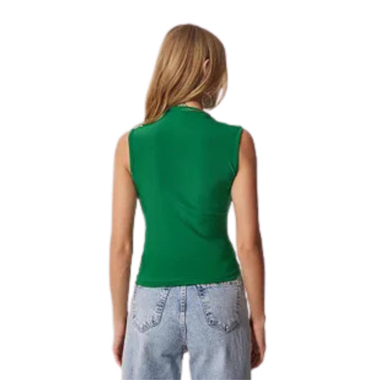 SHEIN Shein Womens Tops S / Green SHEIN - Gathered Sleeveless Blouse